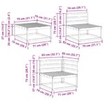 vidaXL Záhradná súprava gaučov 6 pcs Biela 79 x 79 x 37 cm – Obrázok 10