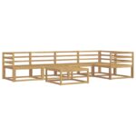 vidaXL Záhradná súprava gaučov 6 pcs Biela 79 x 79 x 37 cm – Obrázok 2