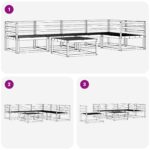 vidaXL Záhradná súprava gaučov 6 pcs Biela 79 x 79 x 37 cm – Obrázok 8