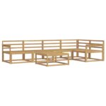 vidaXL Záhradná súprava gaučov 6 pcs Biela 79 x 79 x 37 cm – Obrázok 2