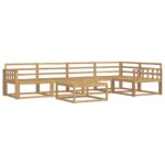 vidaXL Záhradná súprava gaučov 6 pcs Biela 79 x 79 x 37 cm – Obrázok 2