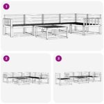 vidaXL Záhradná súprava gaučov 6 pcs Biela 79 x 79 x 37 cm – Obrázok 8