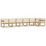 vidaXL Záhradná súprava gaučov 6 pcs Biela 406 x 168,5 x 73 cm – Obrázok 2