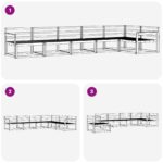vidaXL Záhradná súprava gaučov 6 pcs Biela 406 x 168,5 x 73 cm – Obrázok 6