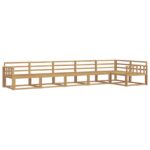 vidaXL Záhradná súprava gaučov 6 pcs Biela 406 x 168,5 x 73 cm – Obrázok 2