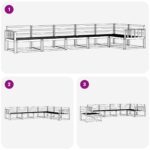 vidaXL Záhradná súprava gaučov 6 pcs Biela 406 x 168,5 x 73 cm – Obrázok 6