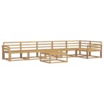 vidaXL Záhradná súprava gaučov 7 pcs Biela 79 x 79 x 37 cm – Obrázok 2