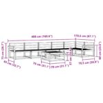 vidaXL Záhradná súprava gaučov 7 pcs Biela 79 x 79 x 37 cm – Obrázok 9