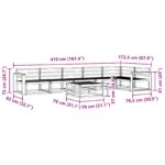 vidaXL Záhradná súprava gaučov 7 pcs Biela 79 x 79 x 37 cm – Obrázok 9