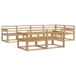 vidaXL Záhradná súprava gaučov 8 pcs Biela 327 x 168,5 x 73 cm – Obrázok 2