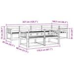 vidaXL Záhradná súprava gaučov 8 pcs Biela 327 x 168,5 x 73 cm – Obrázok 6