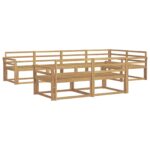 vidaXL Záhradná súprava gaučov 8 pcs Biela 329 x 170,5 x 73 cm – Obrázok 2
