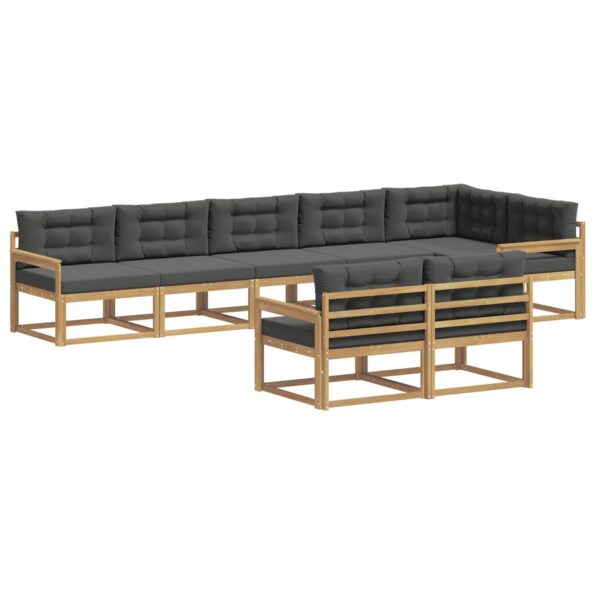 vidaXL Záhradná súprava gaučov 6 pcs Biela a antracitová Polyester – Obrázok 2