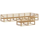 vidaXL Záhradná súprava gaučov 8 pcs Biela 404 x 166,5 x 73 cm – Obrázok 2