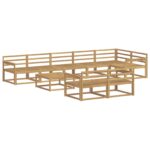 vidaXL Záhradná súprava gaučov 9 pcs Biela 79 x 79 x 37 cm – Obrázok 2
