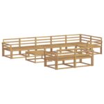 vidaXL Záhradná súprava gaučov 9 pcs Biela 79 x 79 x 37 cm – Obrázok 2