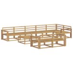 vidaXL Záhradná súprava gaučov 9 pcs Biela 79 x 79 x 37 cm – Obrázok 2