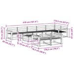 vidaXL Záhradná súprava gaučov 9 pcs Biela 79 x 79 x 37 cm – Obrázok 9