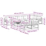 vidaXL Záhradná súprava gaučov 9 pcs Biela a béžová 79 x 79 x 37 cm – Obrázok 8