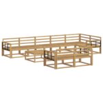 vidaXL Záhradná súprava gaučov 9 pcs Biela 79 x 79 x 37 cm – Obrázok 2