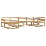 vidaXL Záhradná súprava gaučov 6 pcs Biela 327 x 168,5 x 73 cm – Obrázok 2