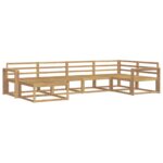 vidaXL Záhradná súprava gaučov 6 pcs Biela 331 x 172,5 x 73 cm – Obrázok 2