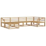 vidaXL Záhradná súprava gaučov 6 pcs Biela 325 x 166,5 x 73 cm – Obrázok 2
