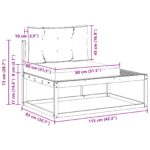 vidaXL Záhradná súprava gaučov Biela 230,5 x 83 x 73 cm Polyester – Obrázok 8
