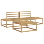 vidaXL Záhradná súprava gaučov Biela 79 x 79 x 37 cm – Obrázok 2
