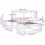 vidaXL Záhradná súprava gaučov Biela 79 x 79 x 37 cm Polyester – Obrázok 8