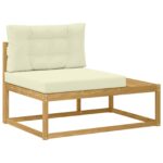 vidaXL Záhradná súprava gaučov Biela 277,5 x 198,5 x 73 cm Polyester – Obrázok 3