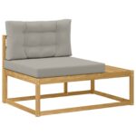 vidaXL Záhradná súprava gaučov Biela 79 x 79 x 37 cm Polyester – Obrázok 3