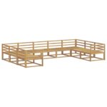 vidaXL Záhradná súprava gaučov 9 pcs Biela 404 x 245,5 x 73 cm – Obrázok 2
