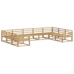 vidaXL Záhradná súprava gaučov 9 pcs Biela 404 x 247,5 x 73 cm – Obrázok 2