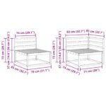vidaXL Záhradná súprava gaučov 9 pcs Biela 404 x 247,5 x 73 cm – Obrázok 8