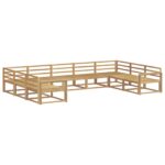vidaXL Záhradná súprava gaučov 9 pcs Biela 404 x 251,5 x 73 cm – Obrázok 2