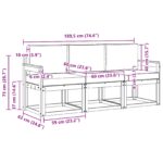vidaXL Záhradná súprava gaučov 3 pcs – Obrázok 6
