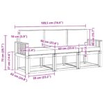 vidaXL Záhradná súprava gaučov 3 pcs – Obrázok 6
