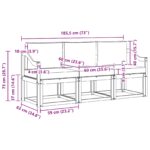 vidaXL Záhradná súprava gaučov 3 pcs – Obrázok 6