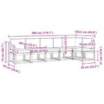 vidaXL Záhradná súprava gaučov 6 pcs Biela a antracitová Polyester – Obrázok 8