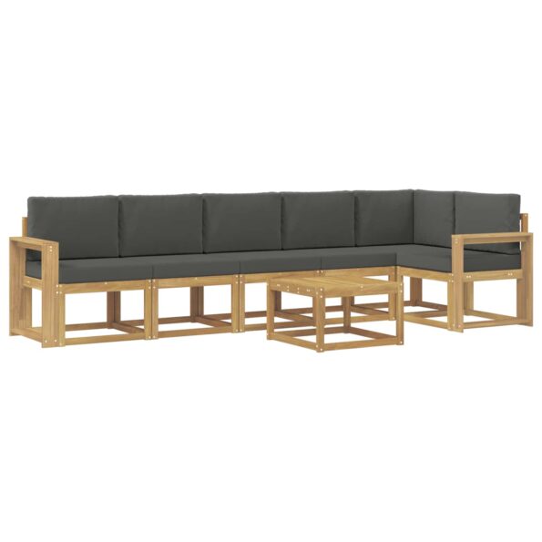vidaXL Záhradná súprava gaučov 7 pcs Biela a antracitová Polyester – Obrázok 2
