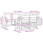 vidaXL Záhradná súprava gaučov 7 pcs Biela a antracitová Polyester – Obrázok 7
