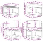 vidaXL Záhradná súprava gaučov s vankúšom 9 pcs Biela a svetlosivá – Obrázok 9
