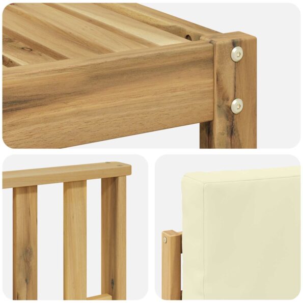vidaXL Záhradná súprava gaučov 10 pcs Biela a krémová 59 x 59 x 37 cm – Obrázok 6