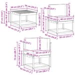vidaXL Záhradná súprava gaučov 10 pcs Biela a svetlosivá – Obrázok 9