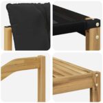 vidaXL Záhradná súprava gaučov 9 pcs Biela a čierna 79 x 79 x 37 cm – Obrázok 6