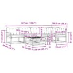 vidaXL Záhradná súprava gaučov 6 pcs Biela a krémová 79 x 79 x 37 cm – Obrázok 10