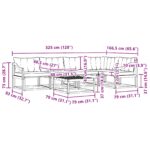 vidaXL Záhradná súprava gaučov 6 pcs Biela a krémová 79 x 79 x 37 cm – Obrázok 10