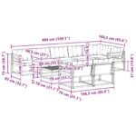vidaXL Záhradná súprava gaučov 9 pcs Biela a béžová 79 x 79 x 37 cm – Obrázok 10