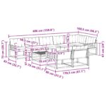 vidaXL Záhradná súprava gaučov 9 pcs Biela a béžová 79 x 79 x 37 cm – Obrázok 10